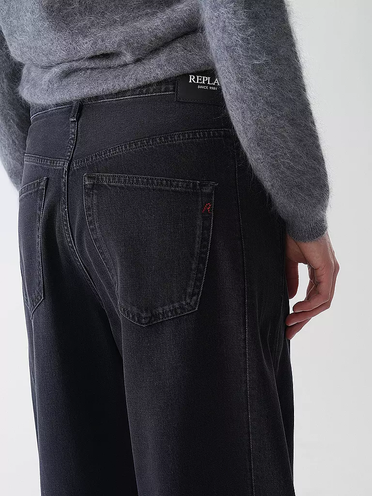 REPLAY | Jeans Barrel Leg Fit | schwarz