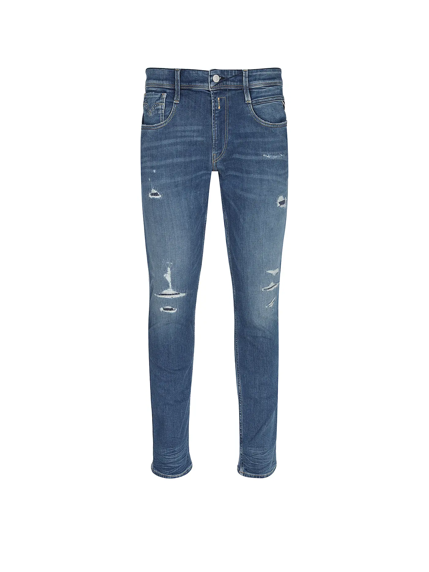 REPLAY | Jeans Slim Fit ANBASS 573 BROKEN REPAIR | blau