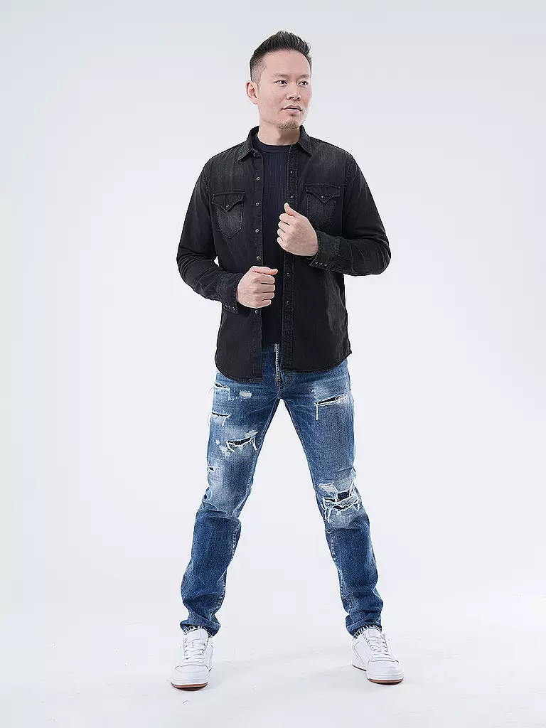 REPLAY | Jeanshemd | schwarz