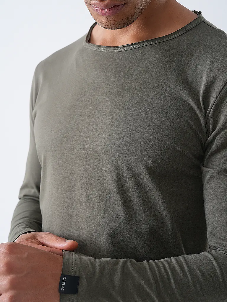 REPLAY | Langarmshirt  | olive