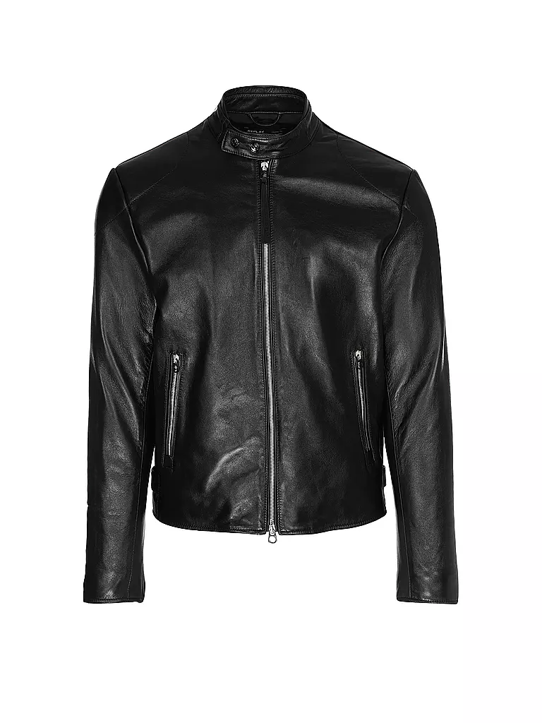 REPLAY | Lederjacke | schwarz