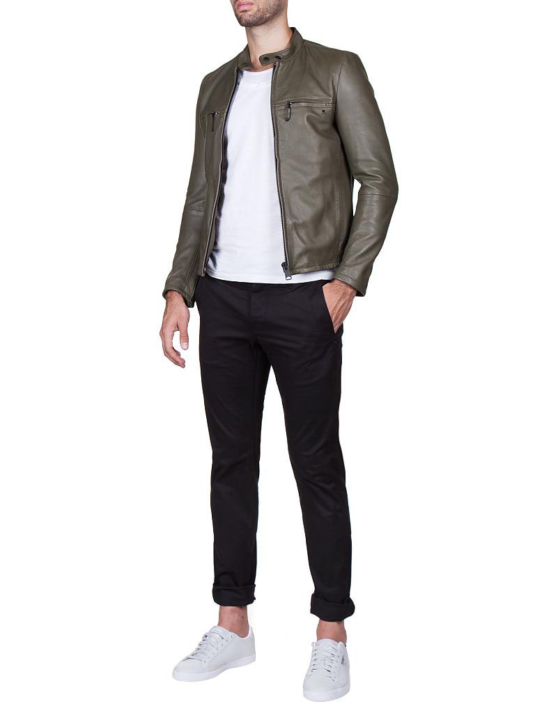 REPLAY | Lederjacke | grün