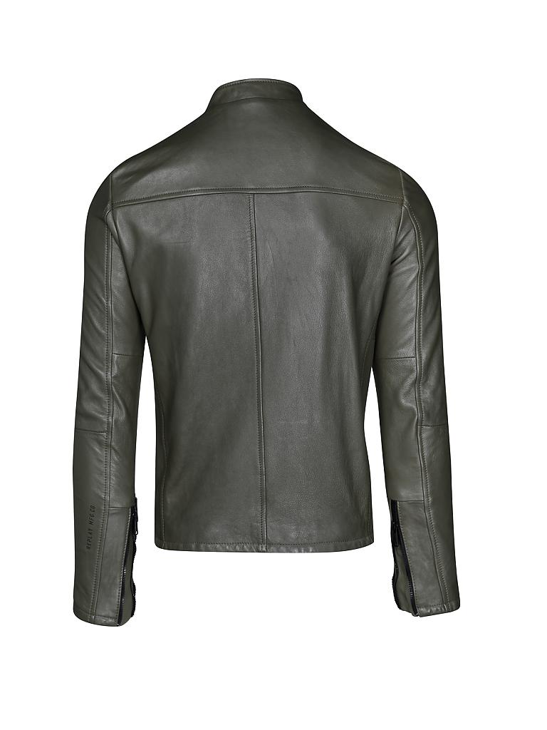 REPLAY | Lederjacke | grün