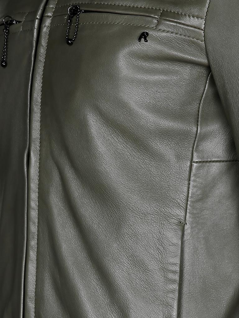 REPLAY | Lederjacke | grün