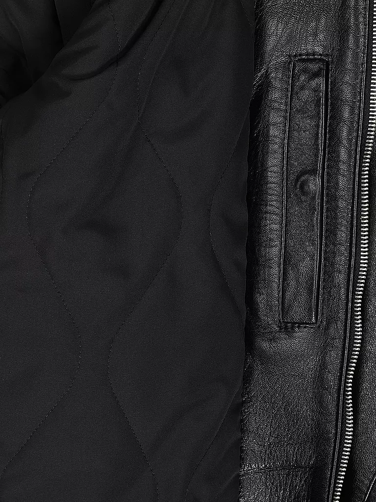 REPLAY | Lederjacke | schwarz