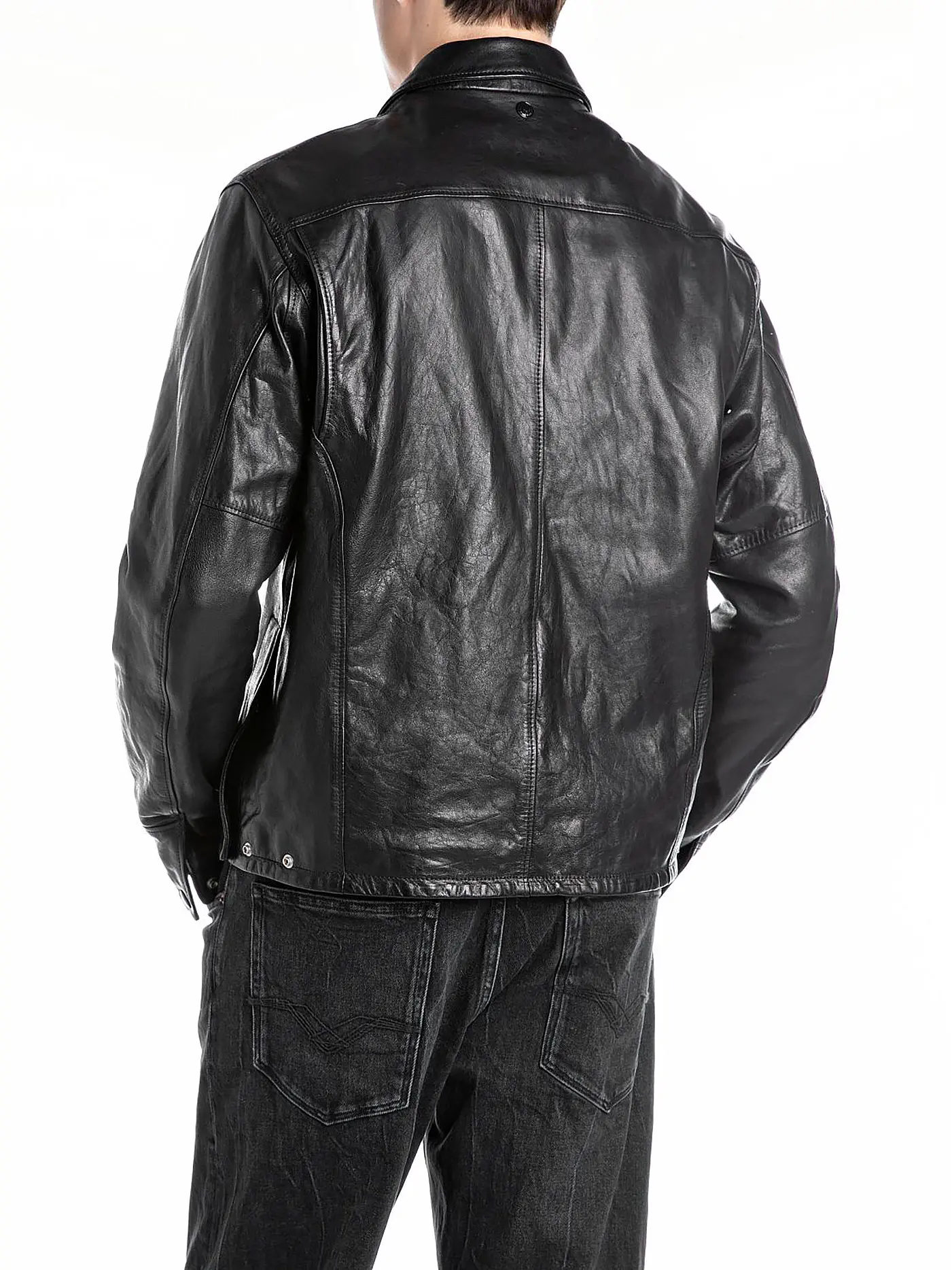 REPLAY | Lederjacke | schwarz