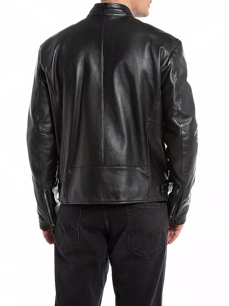 REPLAY | Lederjacke | schwarz