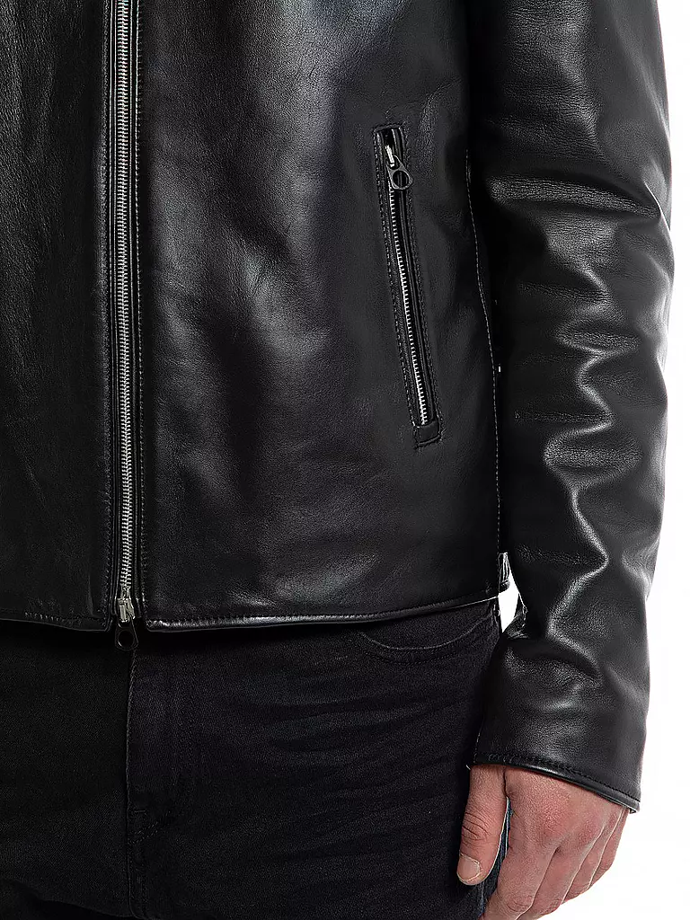 REPLAY | Lederjacke | schwarz