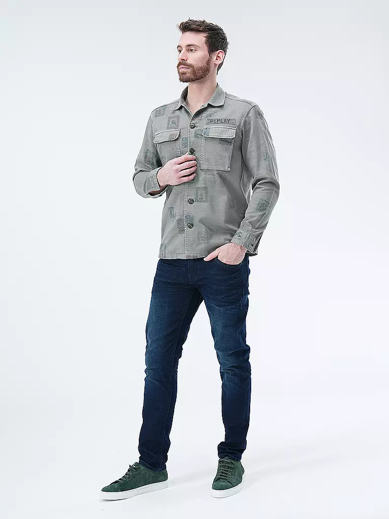 REPLAY | Overshirt  | grau