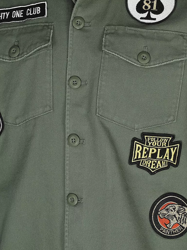 REPLAY | Overshirt | grün