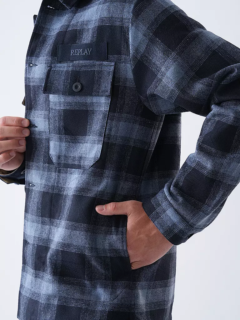 REPLAY | Overshirt | blau