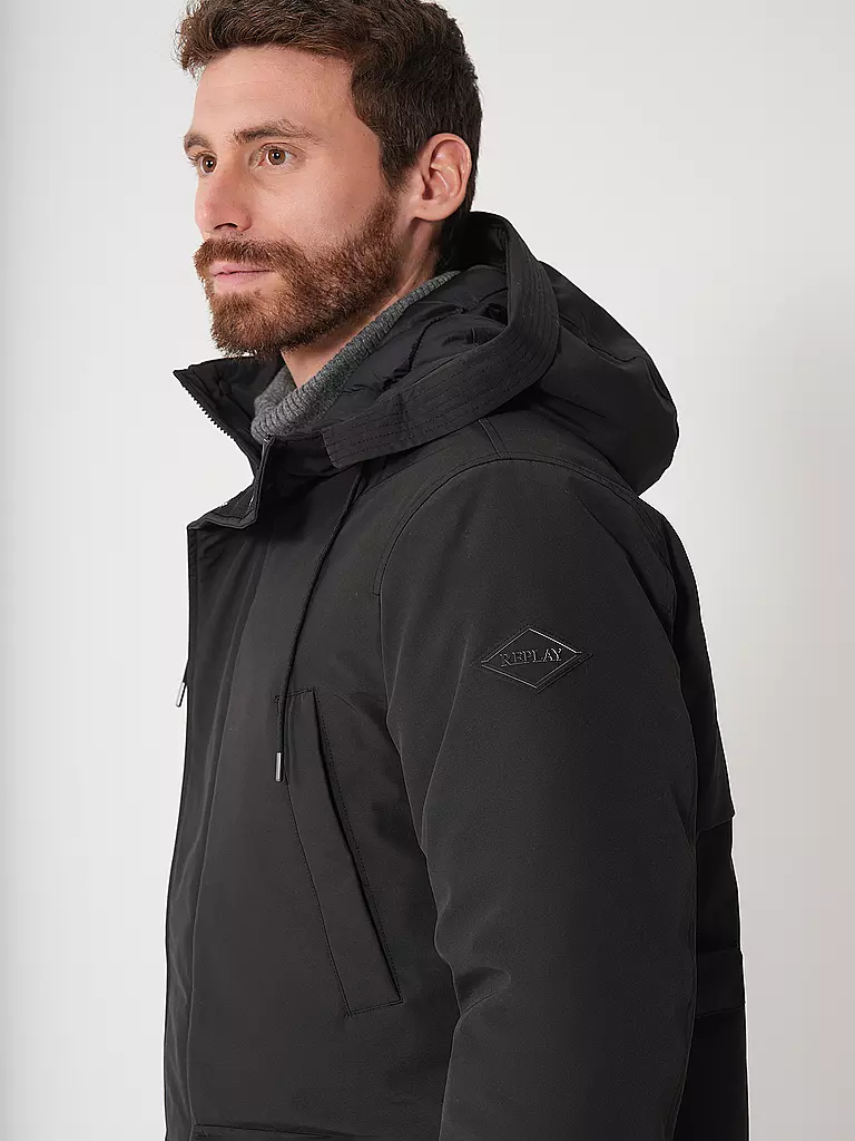 REPLAY | Parka  | schwarz