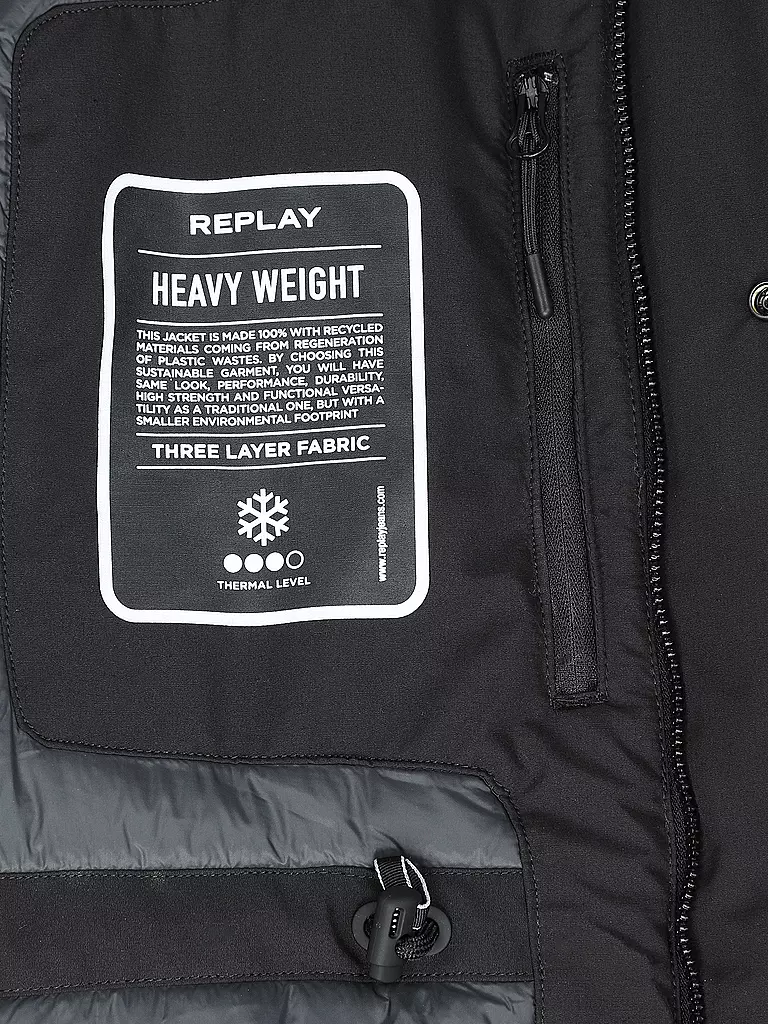 REPLAY | Parka | schwarz