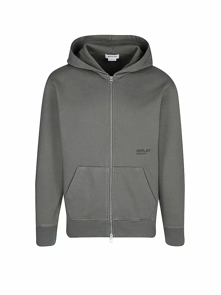 REPLAY | Sweatjacke  | grün