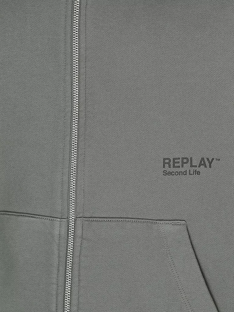 REPLAY | Sweatjacke  | grün