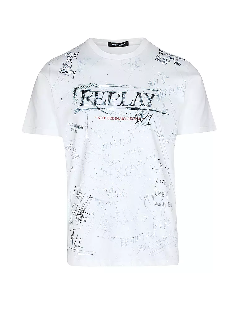REPLAY | T-Shirt  | weiss