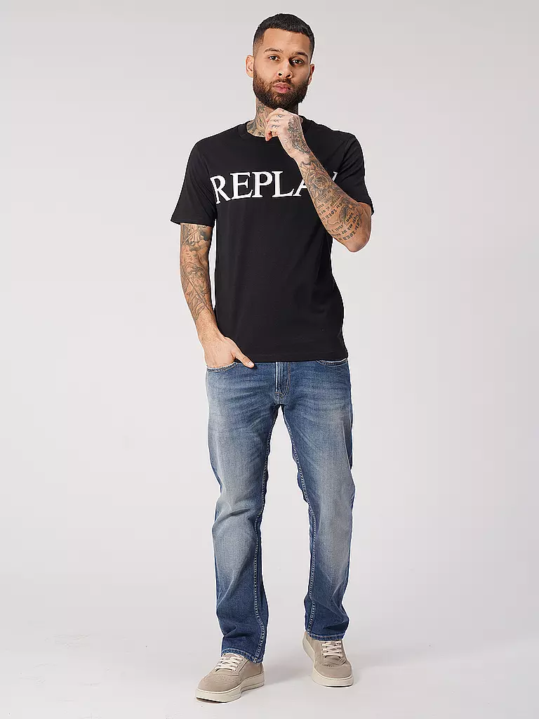 REPLAY | T-Shirt  | schwarz