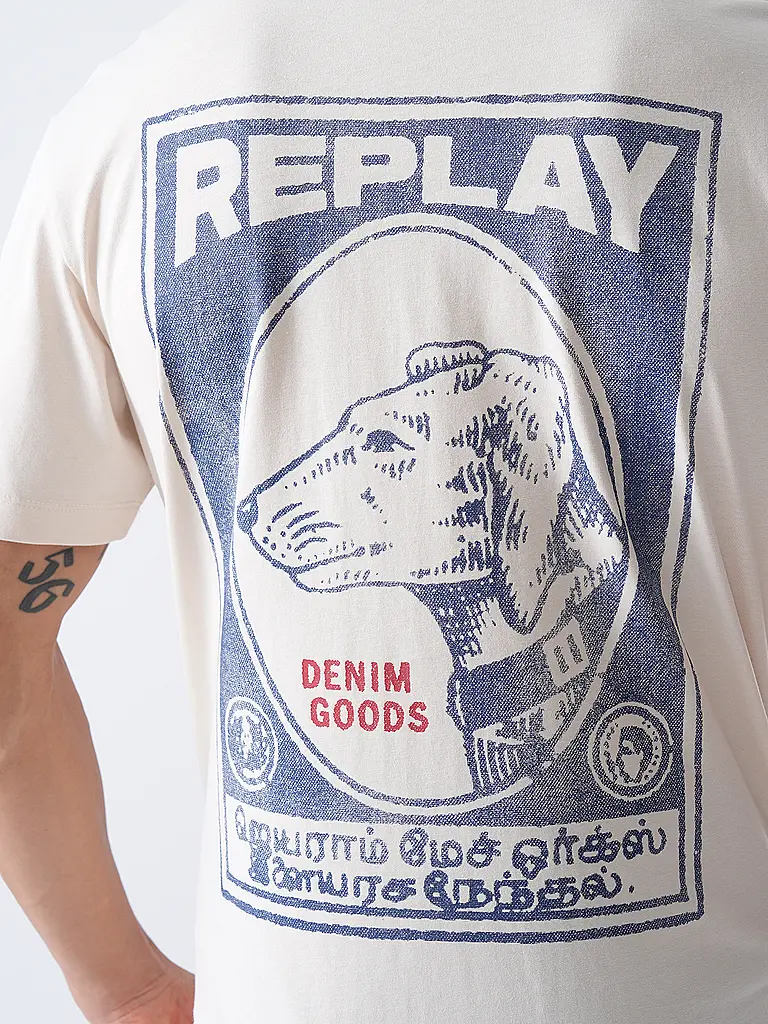 REPLAY | T-Shirt  | creme