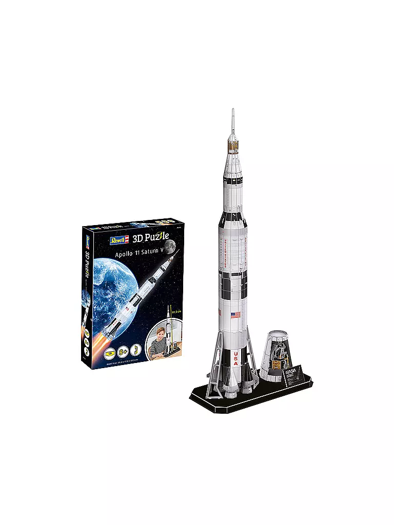 REVELL | Apollo 11 Saturn V Revell 3D Puzzle | keine Farbe