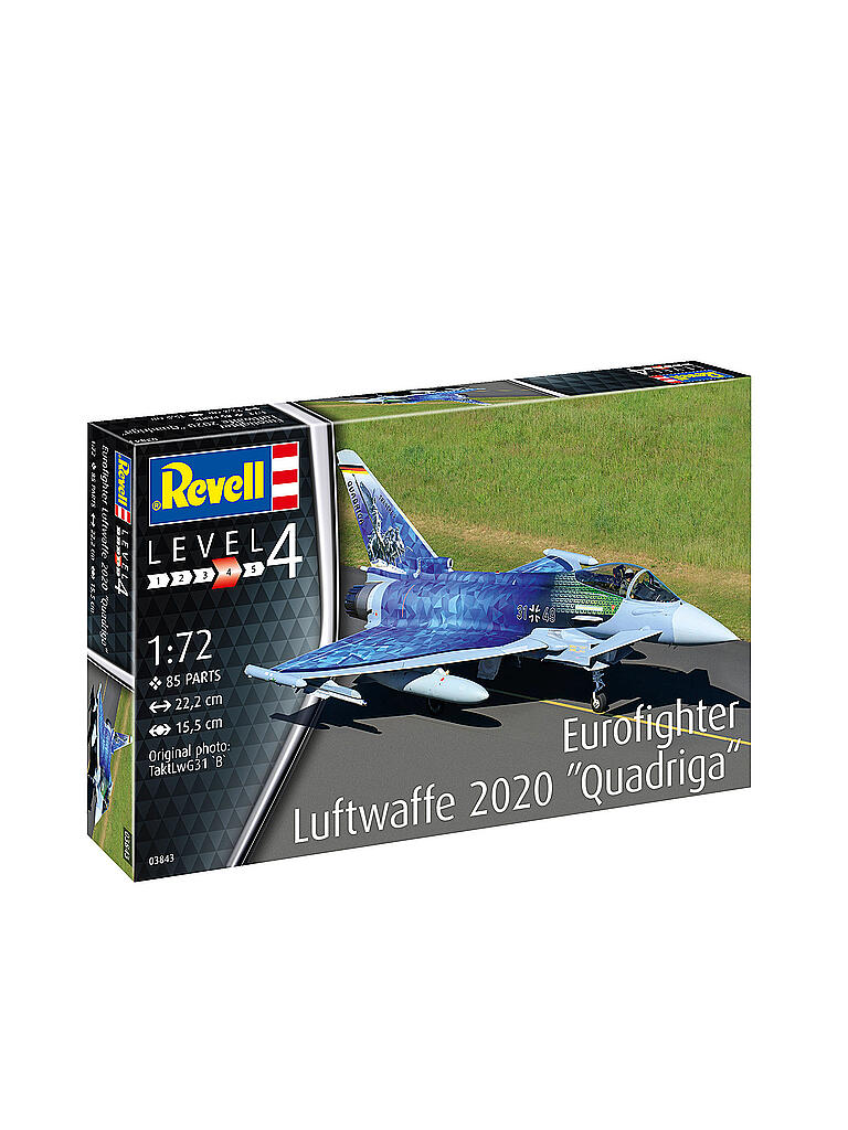 REVELL | Modellbausatz -  Eurofighter "Luftwaffe 2020 Quadriga" 03843 | keine Farbe