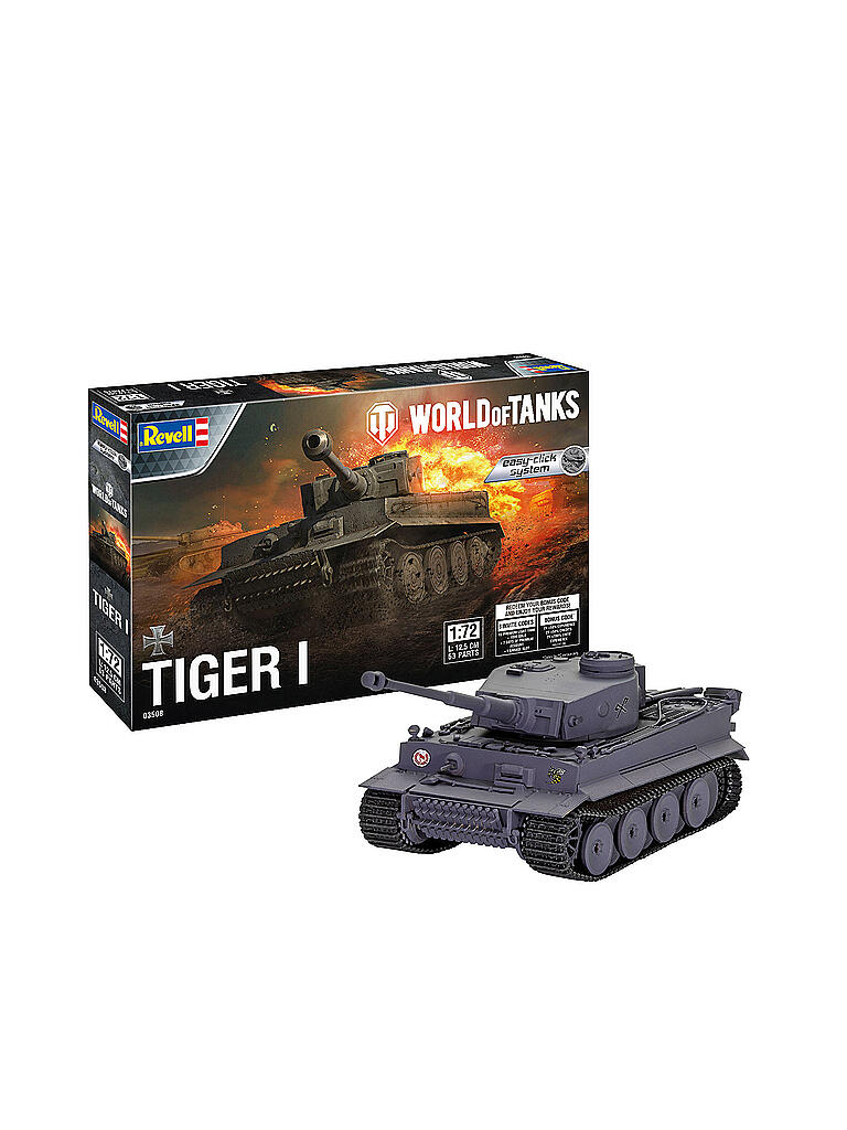 REVELL | Modellbausatz -  Tiger I "World of Tanks" 03508 | keine Farbe