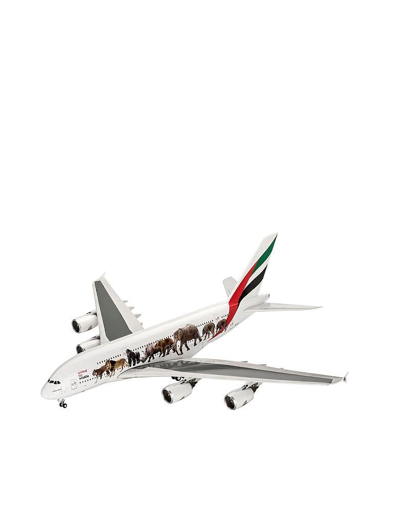 REVELL | Modellbausatz - Airbus A380-800 Emirates "Wild Life" | keine Farbe