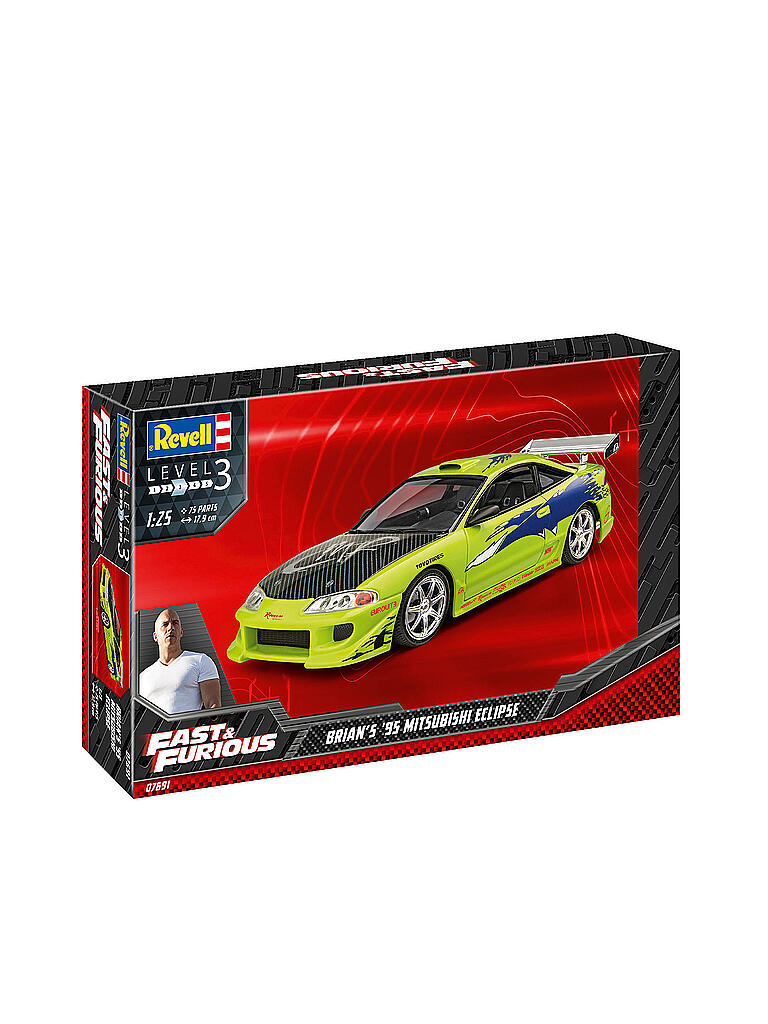 REVELL | Modellbausatz - Fast & Furious Brian's 1995 Mitsubishi Eclipse 07691 | keine Farbe