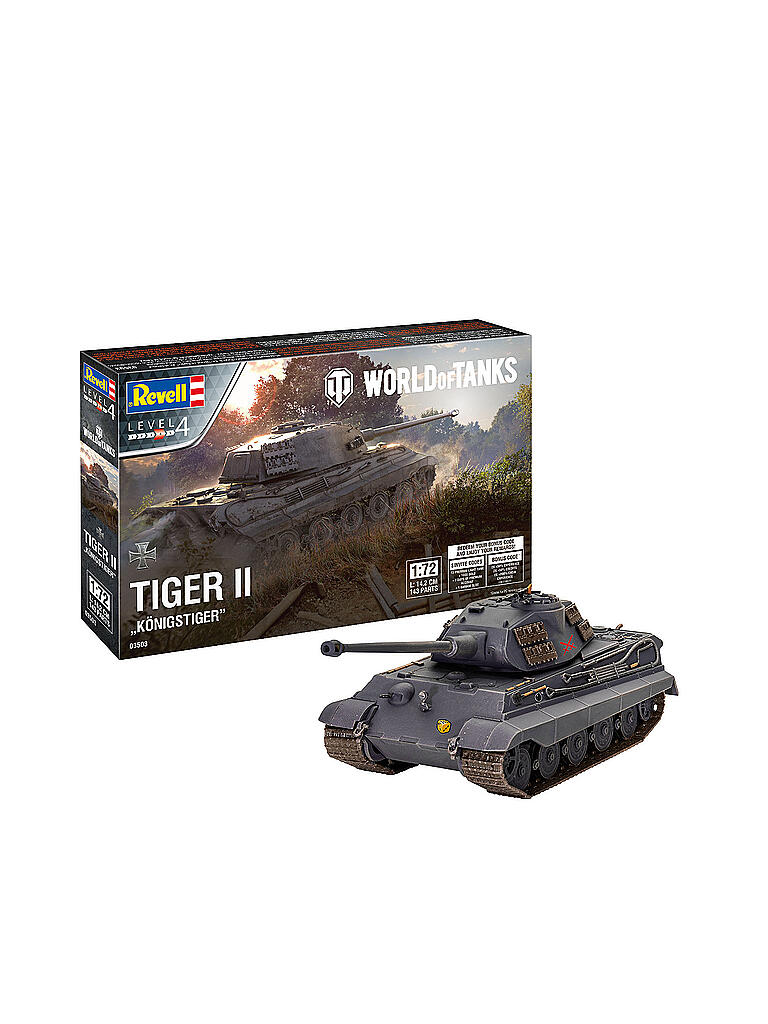 REVELL | Modellbausatz - Tiger II Ausf. B "Königstiger" "World of Tanks" 03503 | keine Farbe