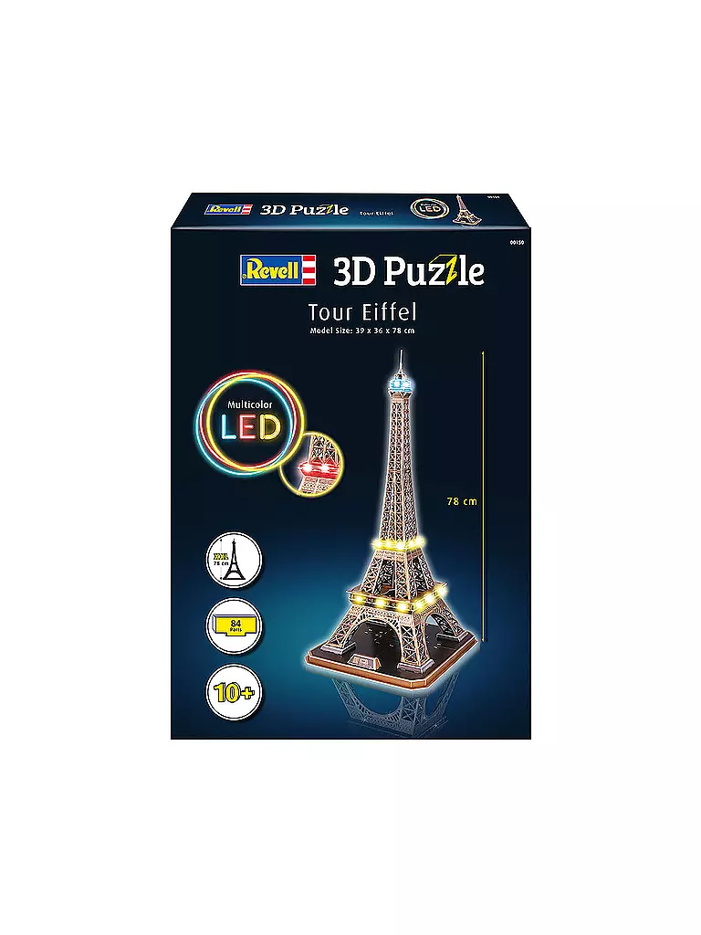 REVELL | Spezialpuzzle - Eiffelturm - LED Edition | keine Farbe