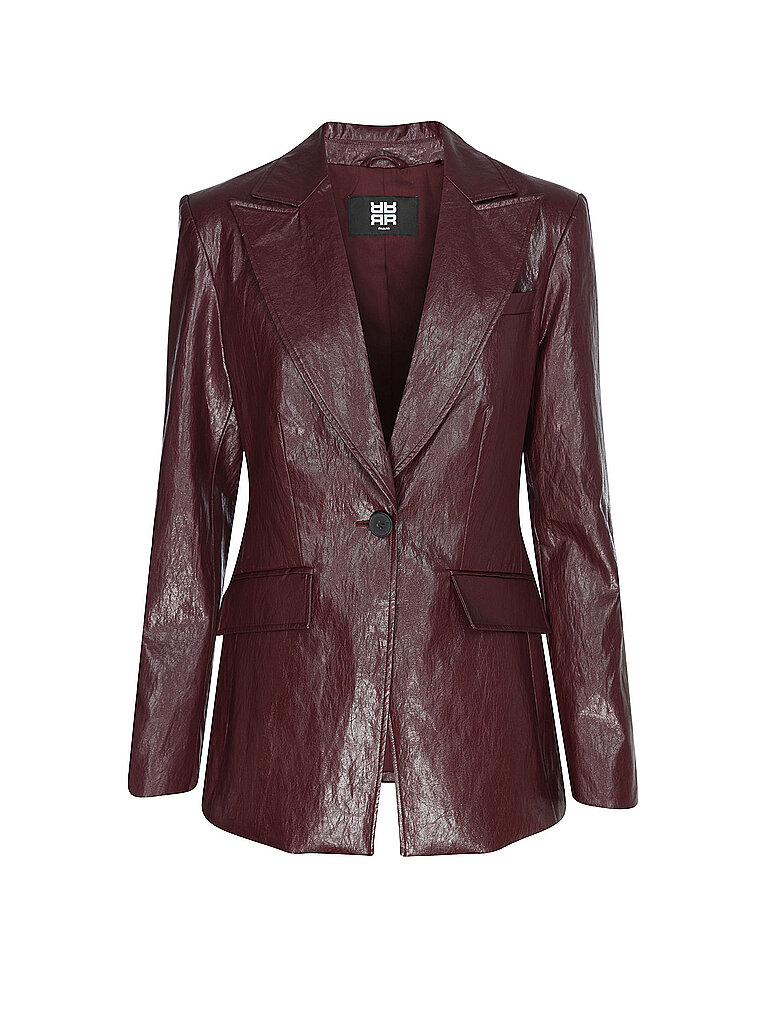 RIANI Blazer in Lederoptik dunkelrot | 34