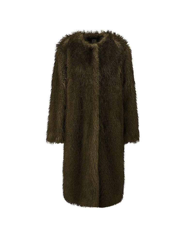 RIANI Mantel in Felloptik olive | 38