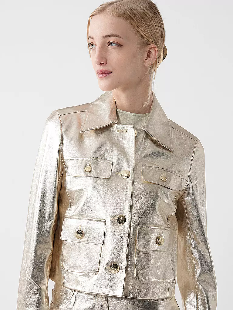 RIANI | Lederjacke | gold