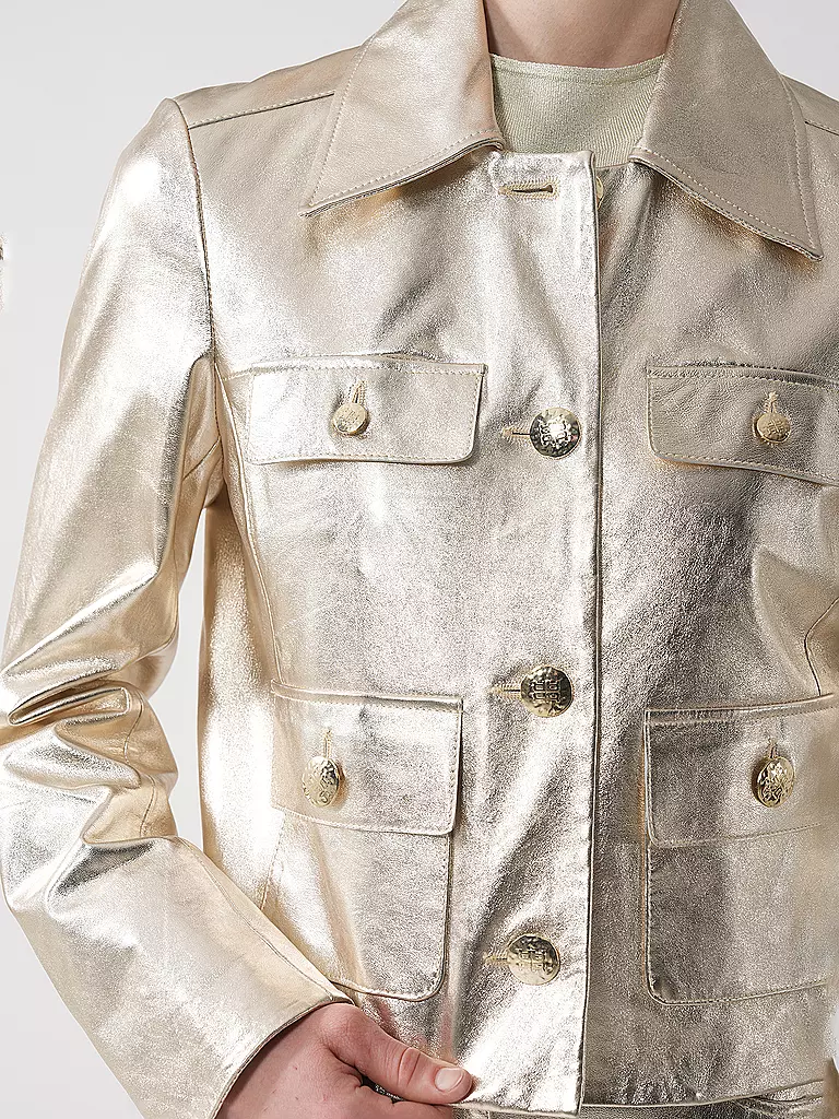 RIANI | Lederjacke | gold