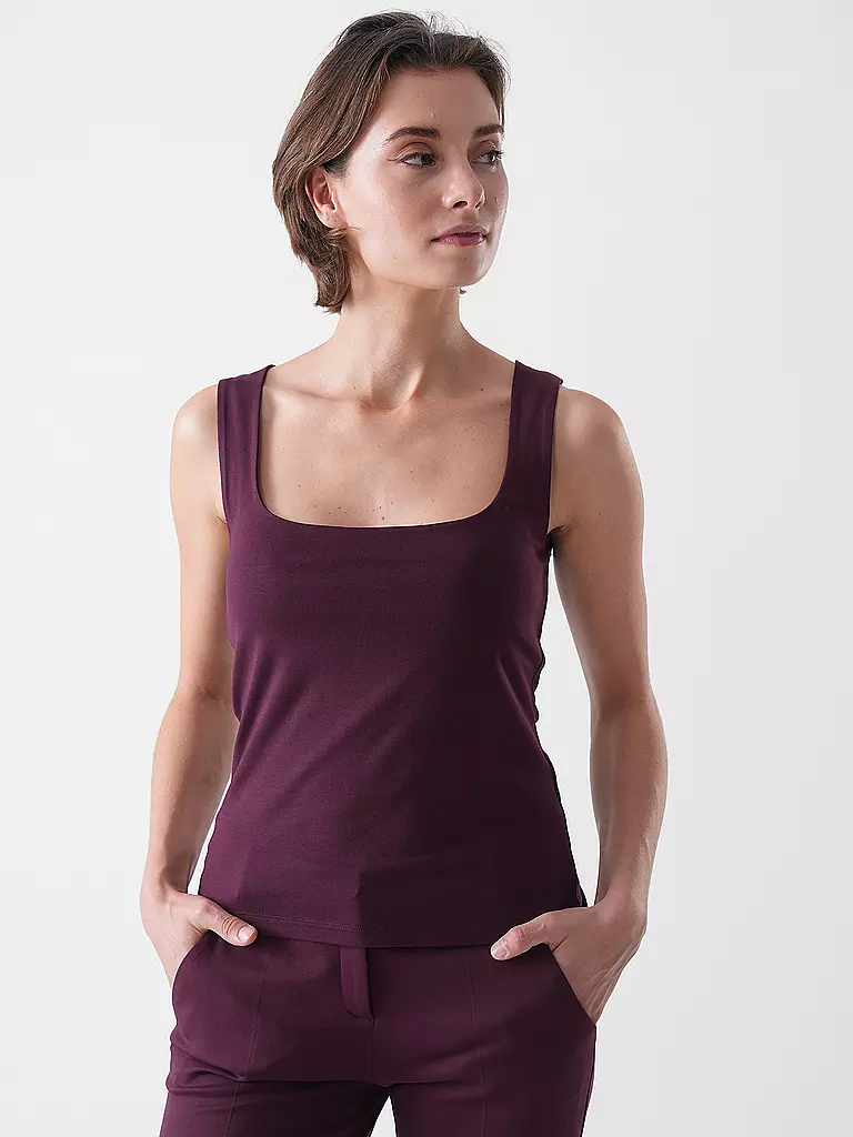 RIANI | Top  | dunkelrot