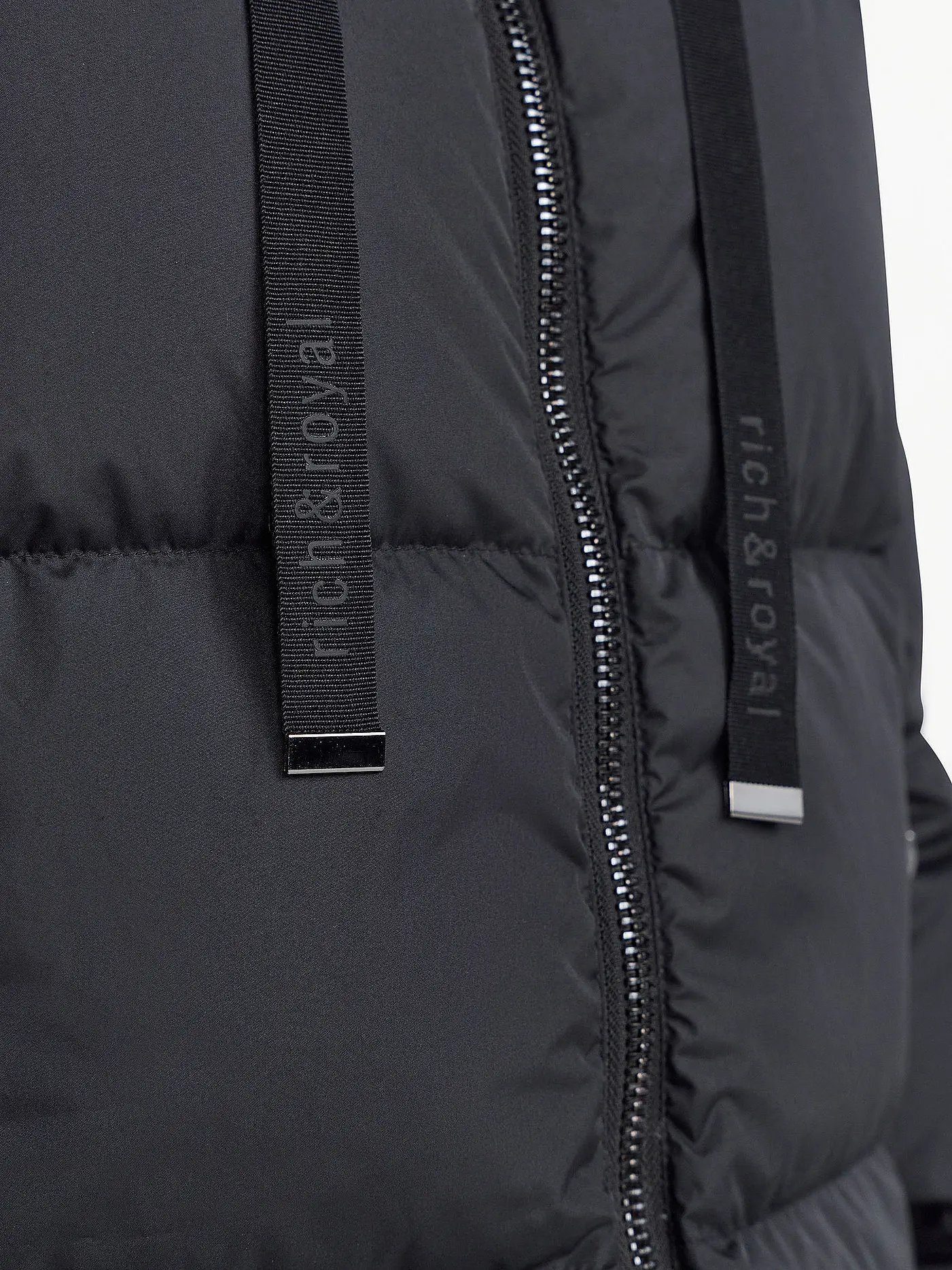 RICH & ROYAL | Daunensteppmantel | schwarz