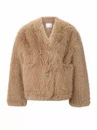RICH & ROYAL | Jacke in Felloptik  | camel
