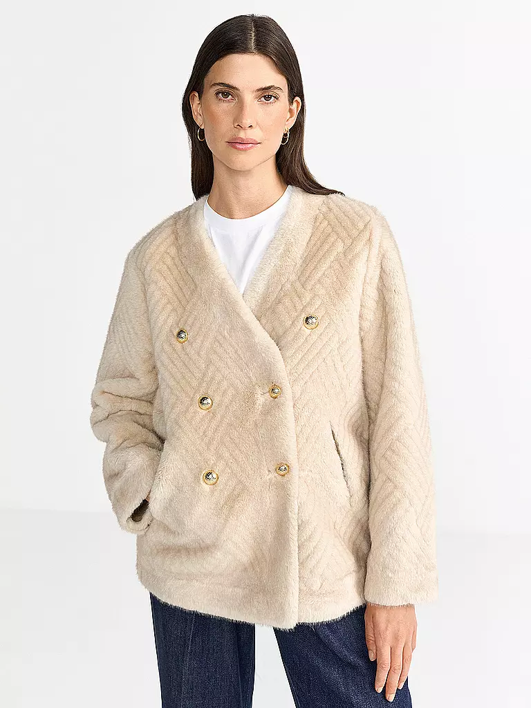 RICH & ROYAL | Jacke in Felloptik | 