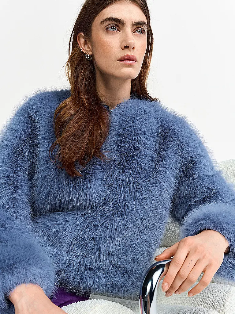 RICH & ROYAL | Jacke in Felloptik |