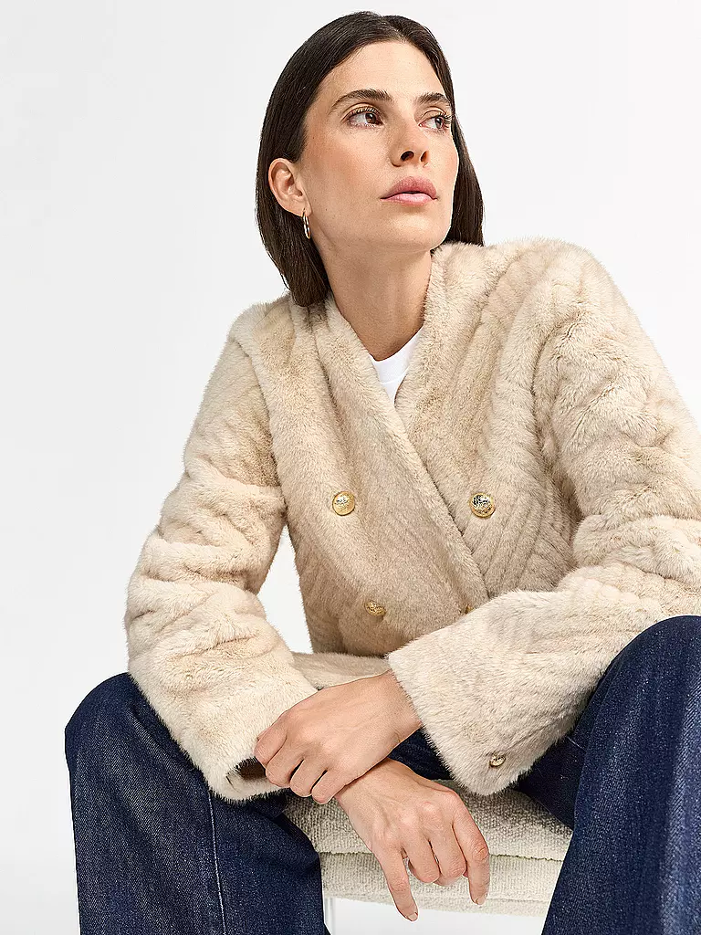 RICH & ROYAL | Jacke in Felloptik | 