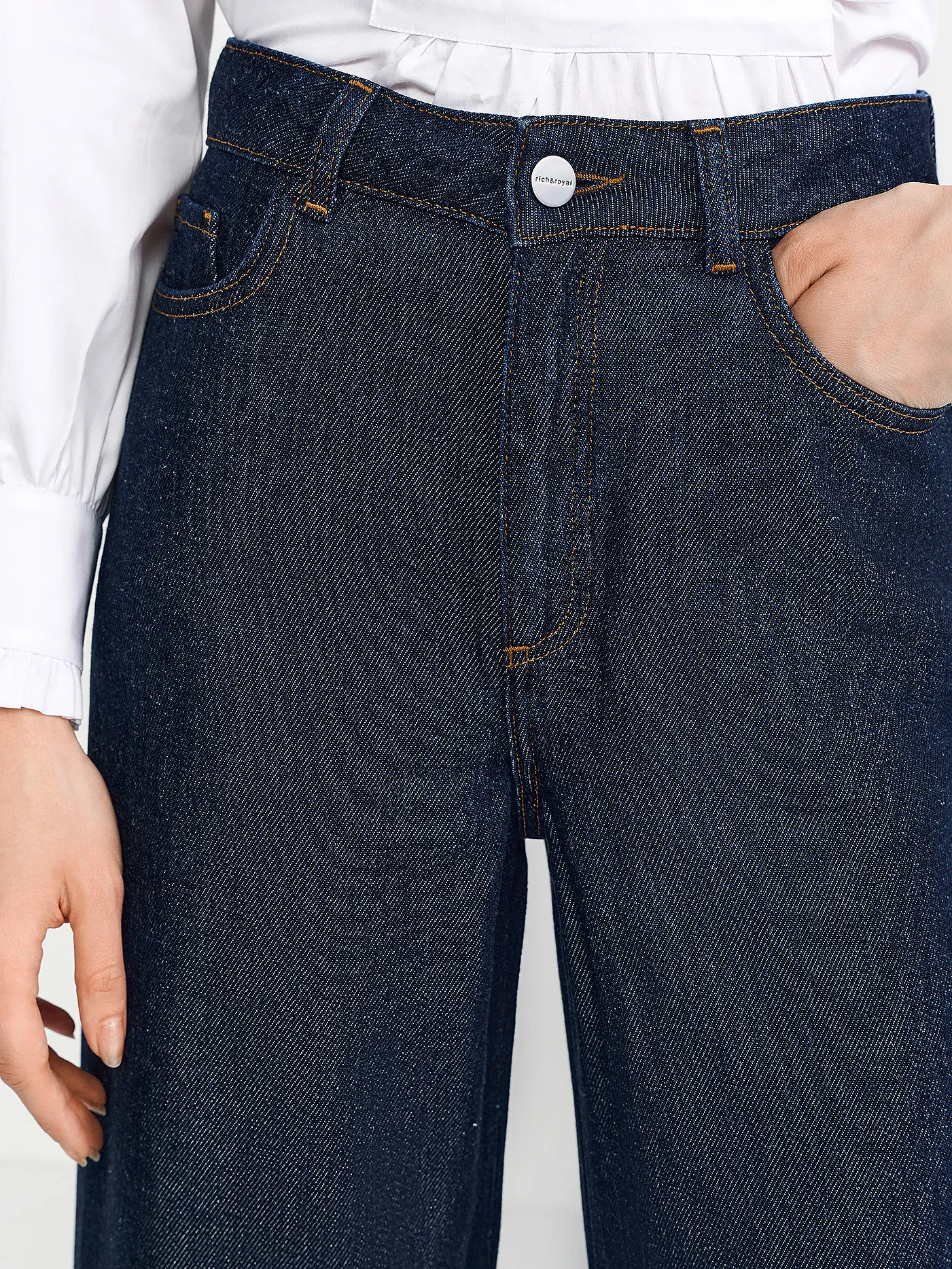 RICH & ROYAL | Jeans Wide Leg  | blau