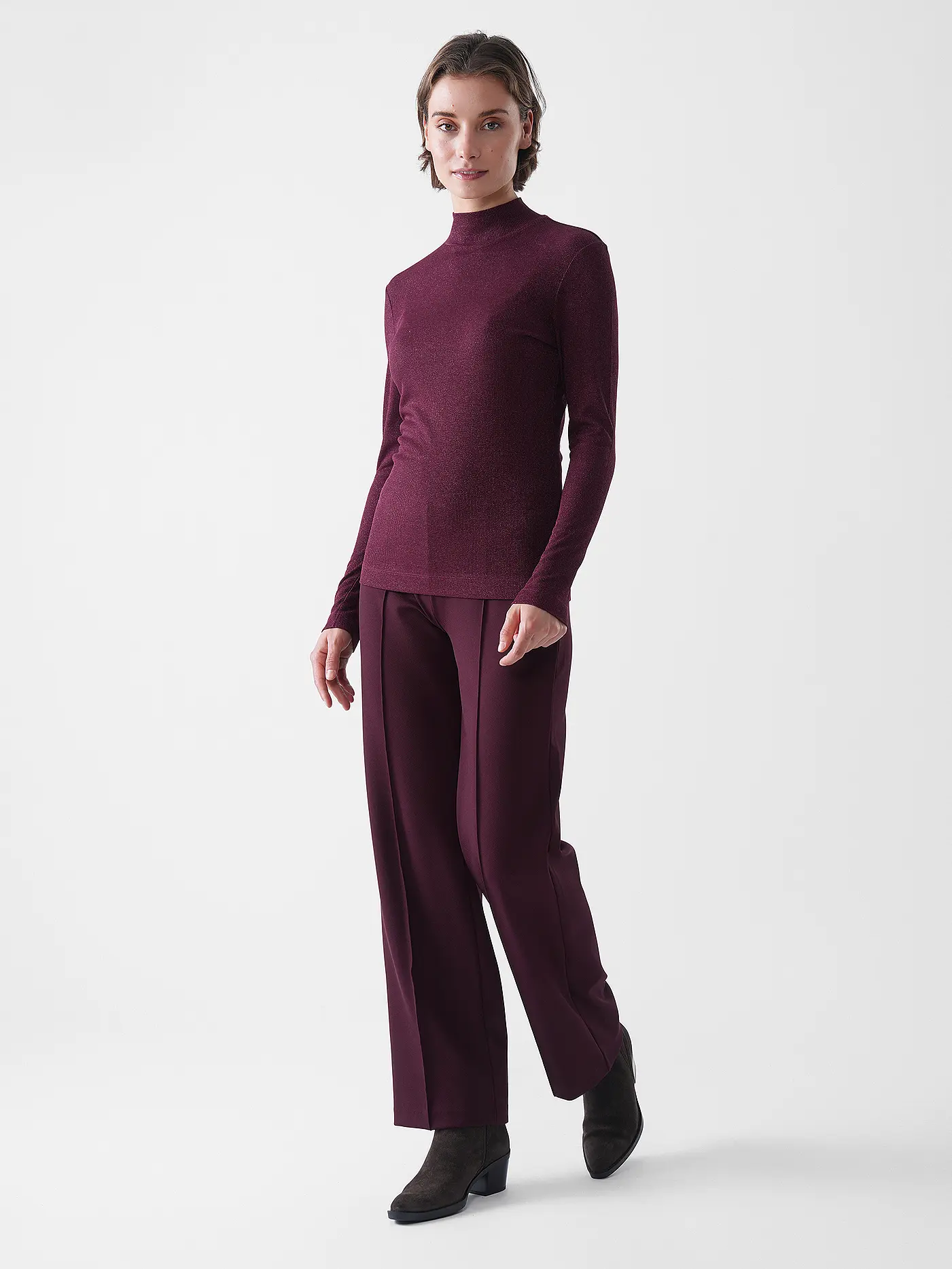 RICH & ROYAL | Marlenehose  | dunkelrot