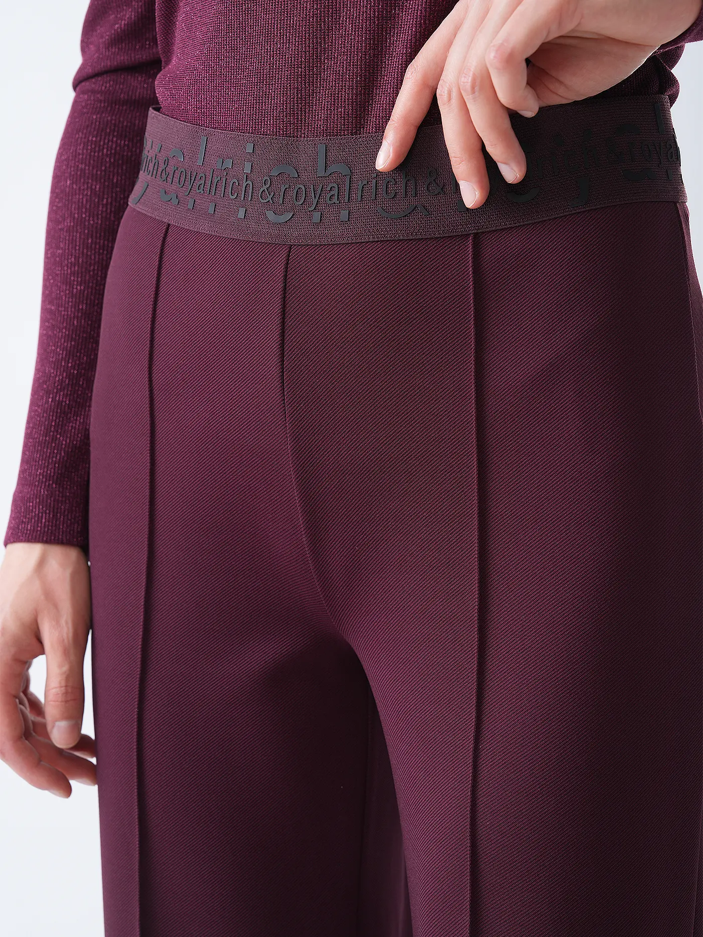 RICH & ROYAL | Marlenehose  | dunkelrot