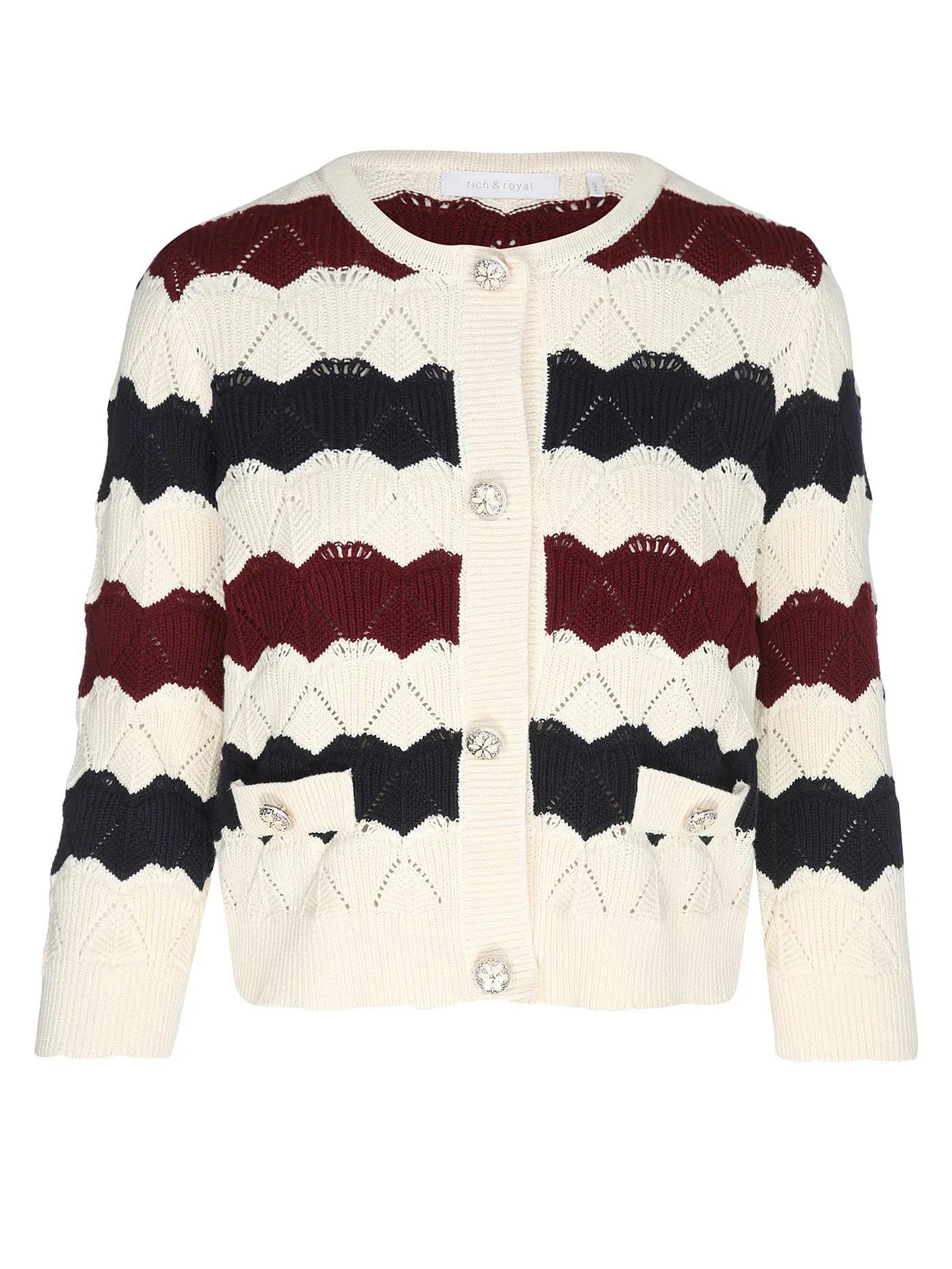 RICH & ROYAL | Strickjacke | dunkelrot