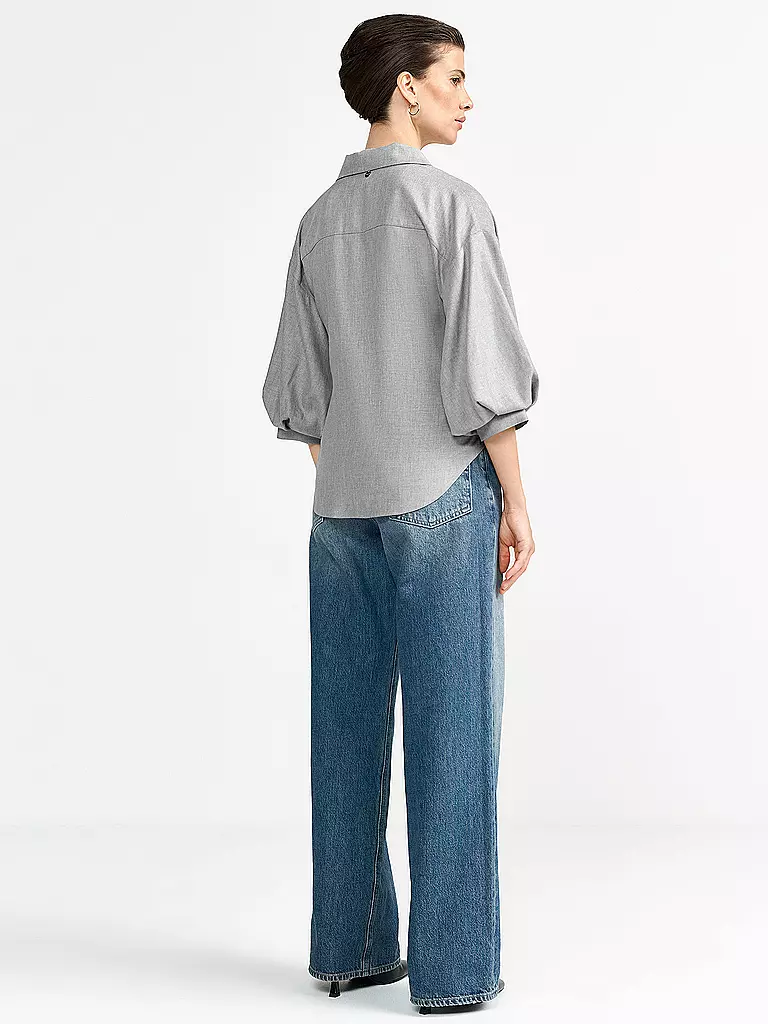 RICH & ROYAL | Wickelbluse | grau