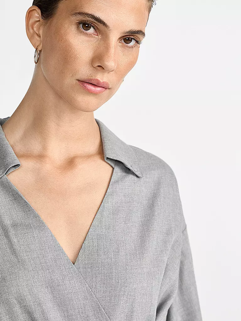 RICH & ROYAL | Wickelbluse | grau