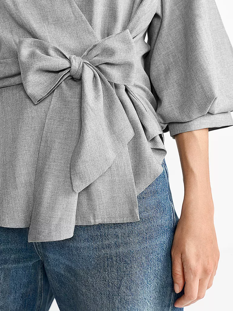 RICH & ROYAL | Wickelbluse | grau