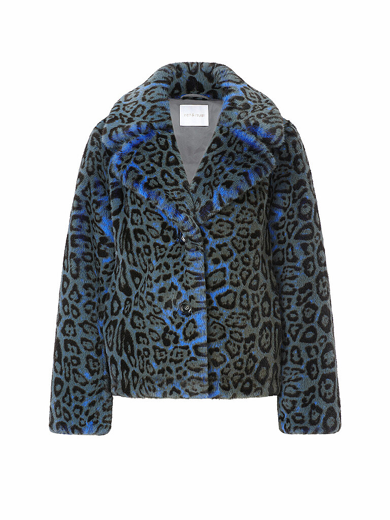 RICHROYAL Jacke in Felloptik blau | 40