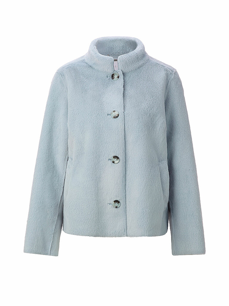 Jacke in Felloptik hellblau 38 damen