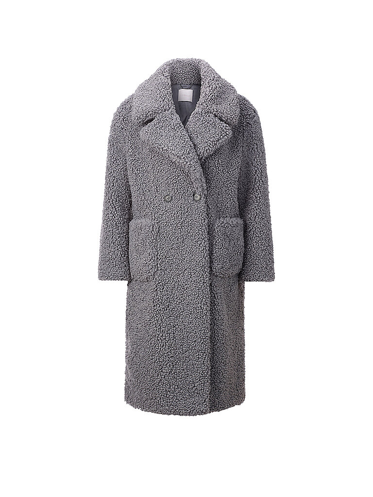 RICHROYAL Mantel in Felloptik grau | 40