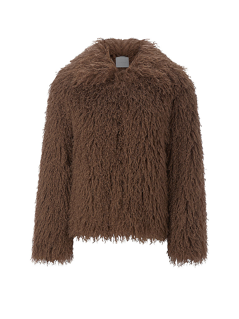 RICHROYAL Jacke in Felloptik braun | 40